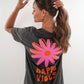 HAPPY VIBES T-Shirt - Washed Schwarz