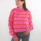 Stripe Vibe Strickpullover - Pink