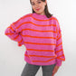 Stripe Vibe Strickpullover - Pink