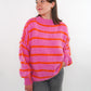 Stripe Vibe Strickpullover - Pink