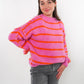 Stripe Vibe Strickpullover - Pink