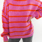 Stripe Vibe Strickpullover - Pink