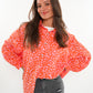 Musselinbluse kurz Leo - Rosa/Orange