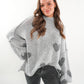 Strickpullover Felina mit Herzchen - Grau