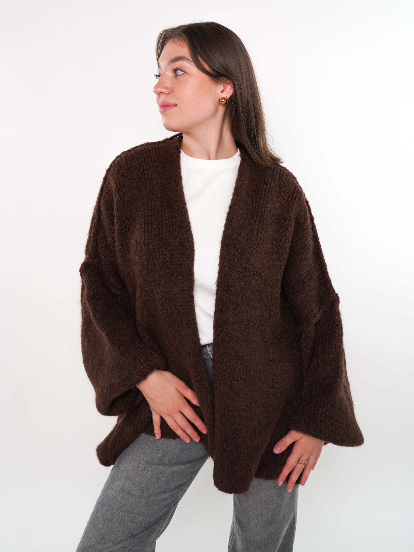 Cozy Strickjacke Felina - Chocolate