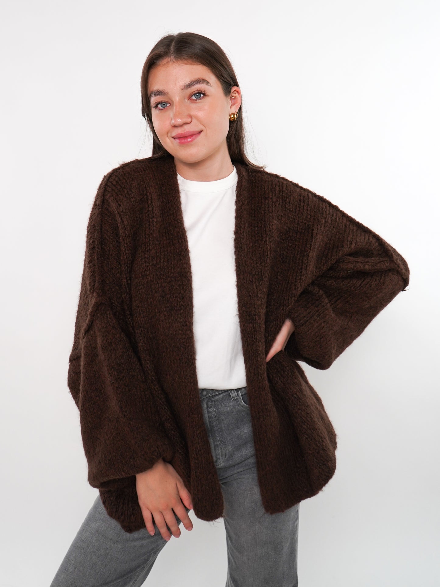 Cozy Strickjacke Felina - Chocolate