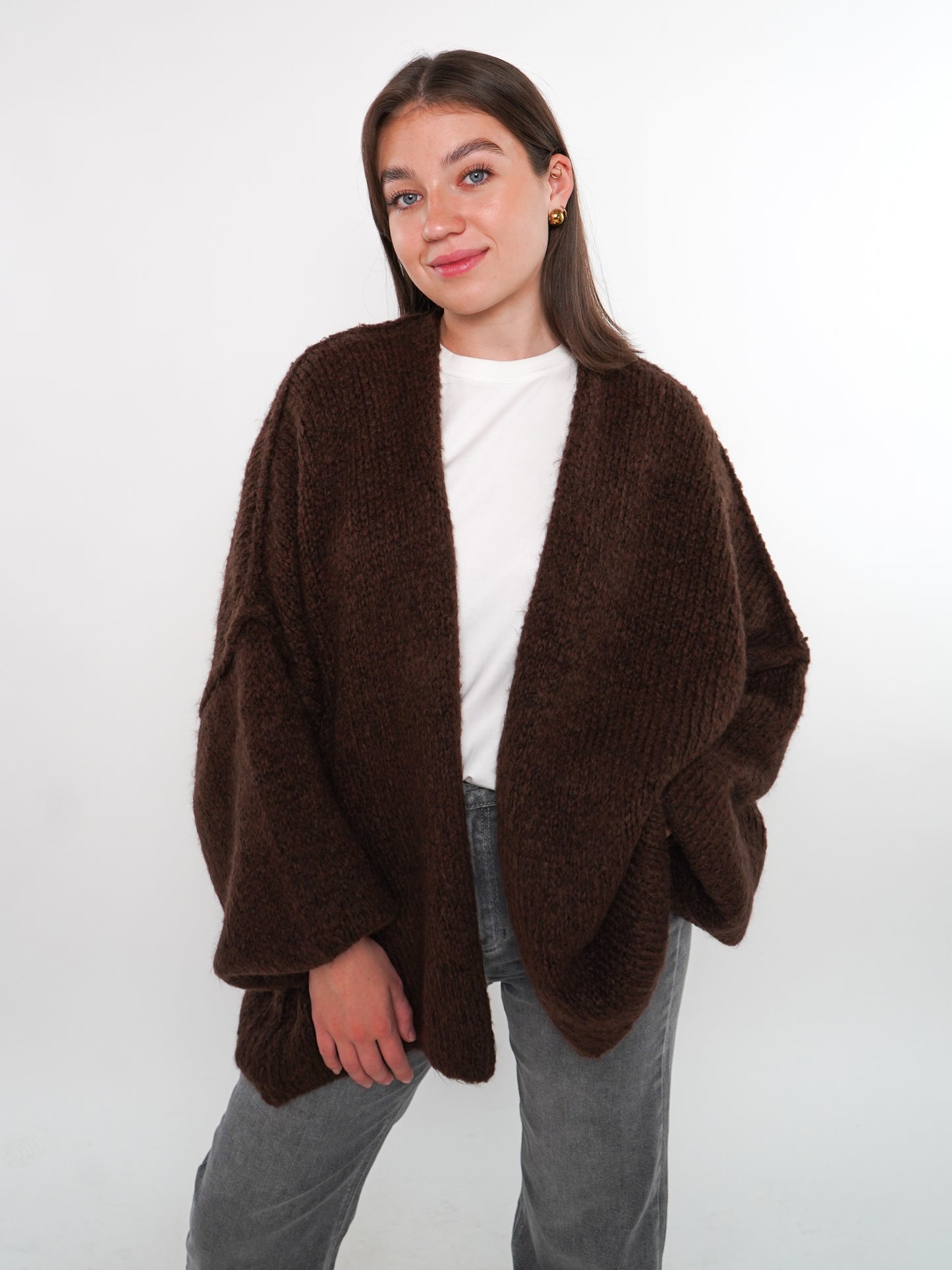 Cozy Strickjacke Felina - Chocolate