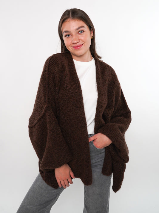 Cozy Strickjacke Felina - Chocolate