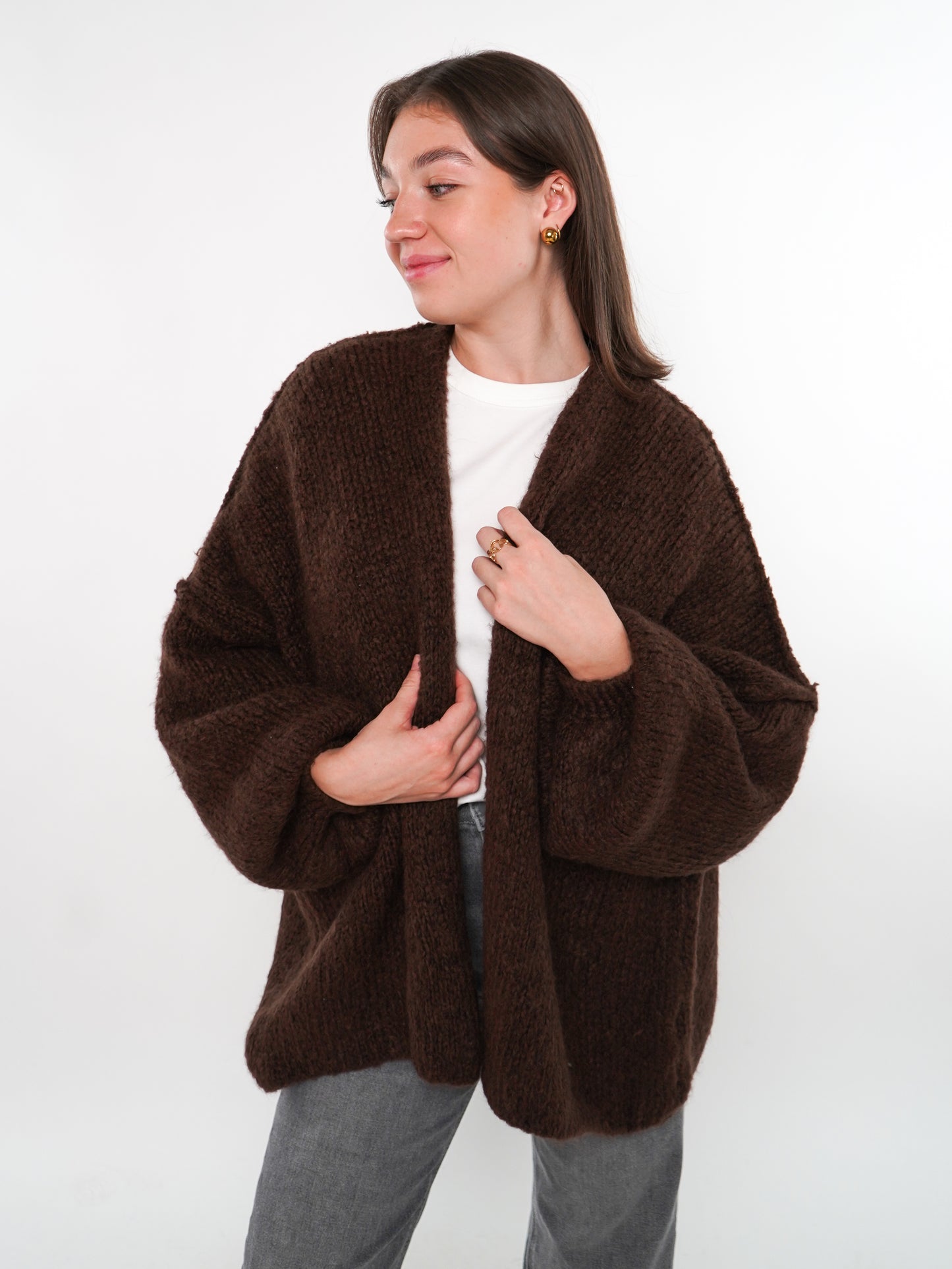 Cozy Strickjacke Felina - Chocolate