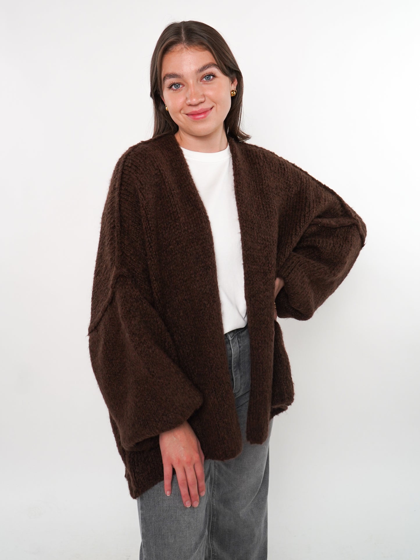 Cozy Strickjacke Felina - Chocolate