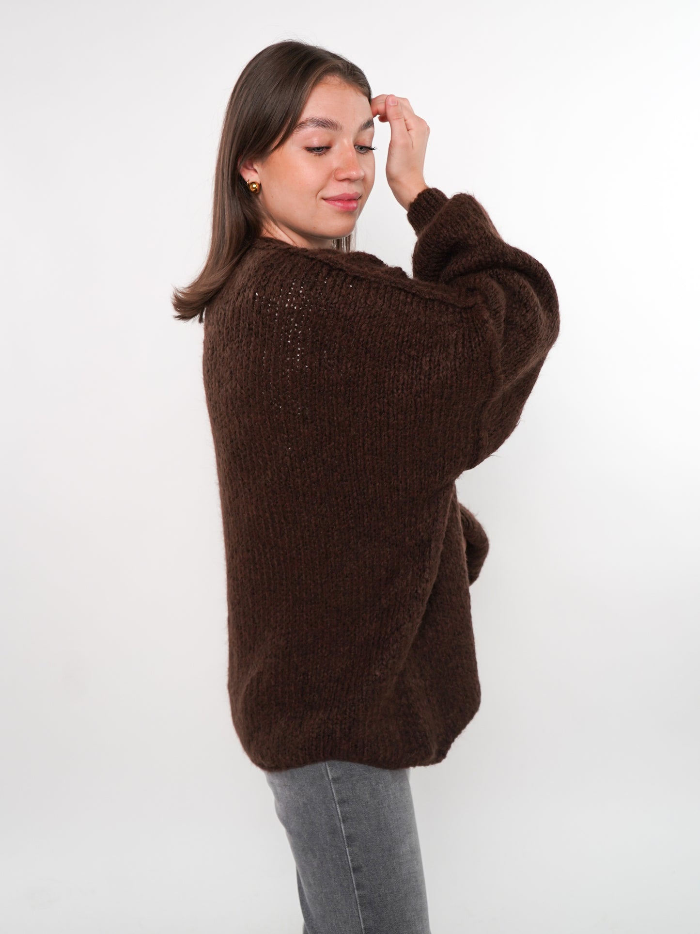 Cozy Strickjacke Felina - Chocolate