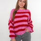 Bouclé Breeze Strickpullover - Pink