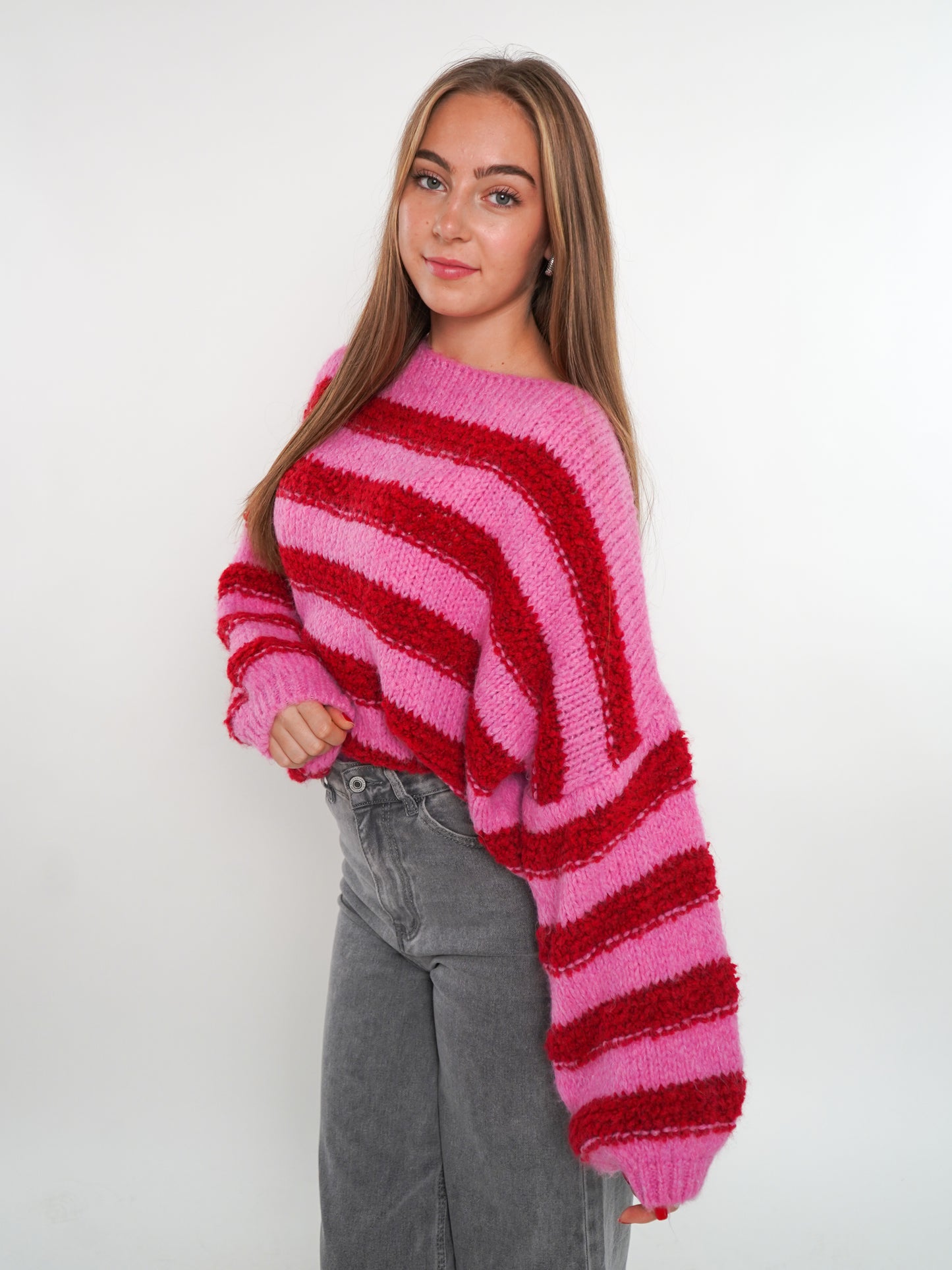 Bouclé Breeze Strickpullover - Pink