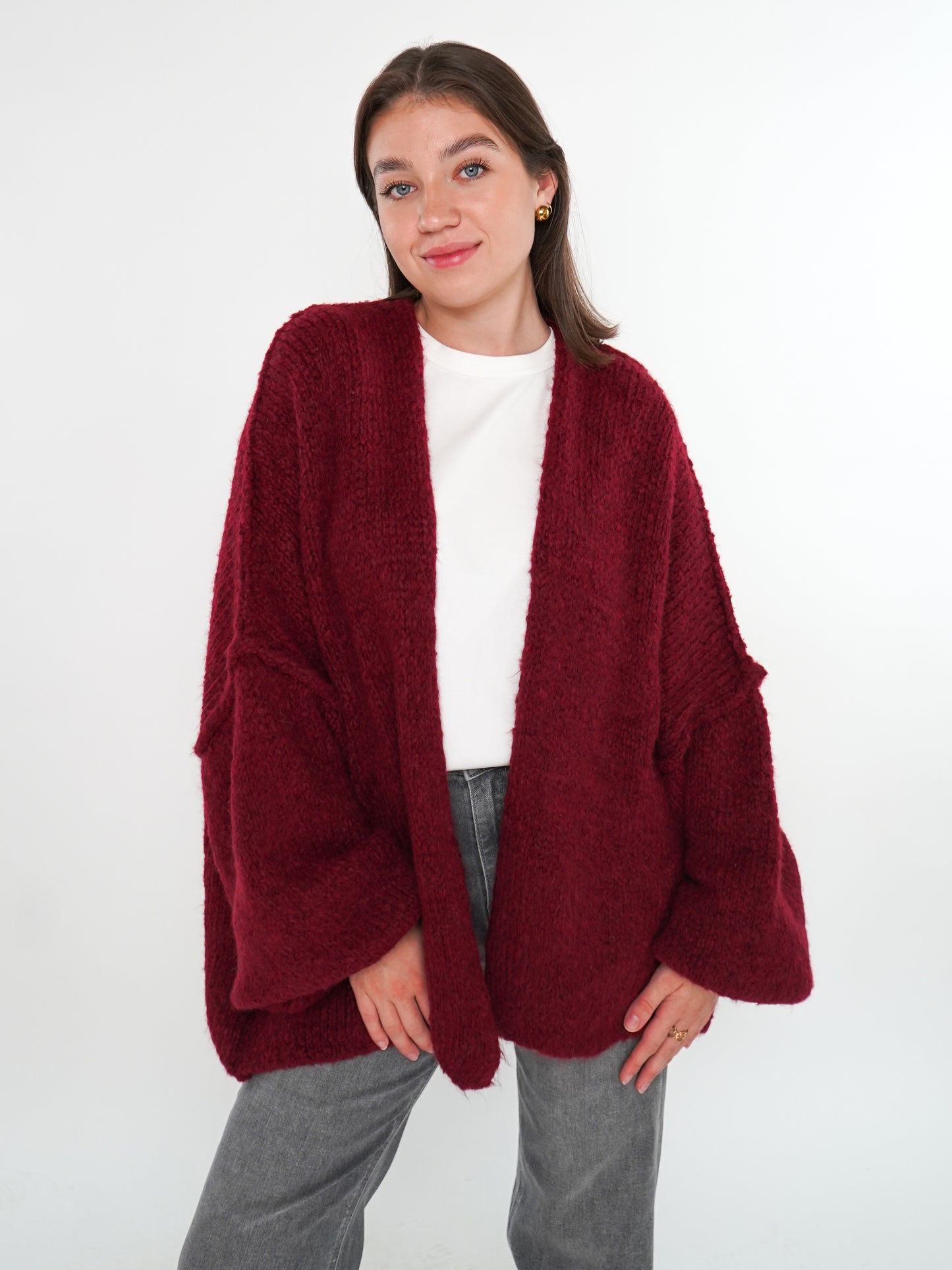 Cozy Strickjacke Felina - Bordeaux