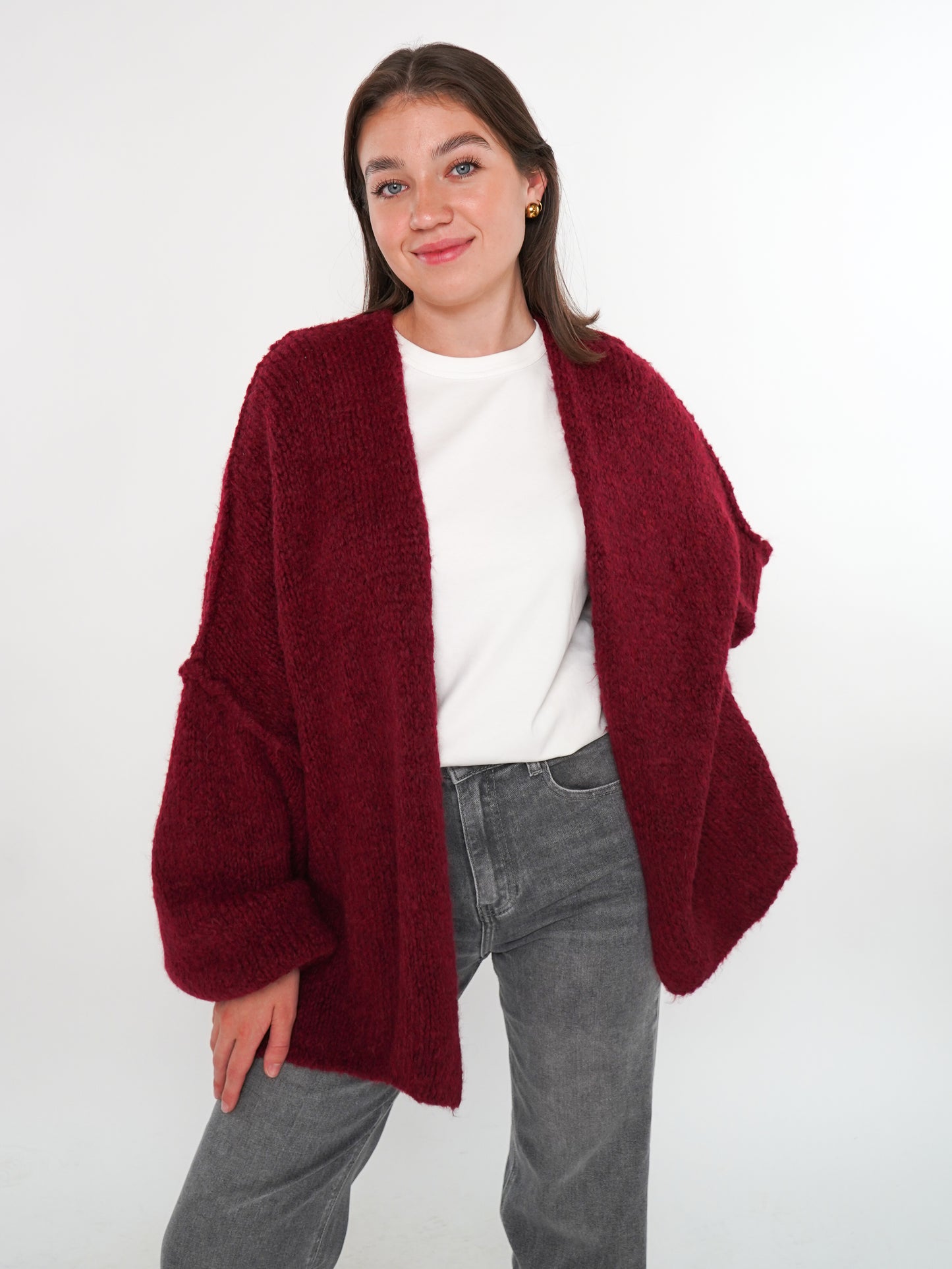 Cozy Strickjacke Felina - Bordeaux