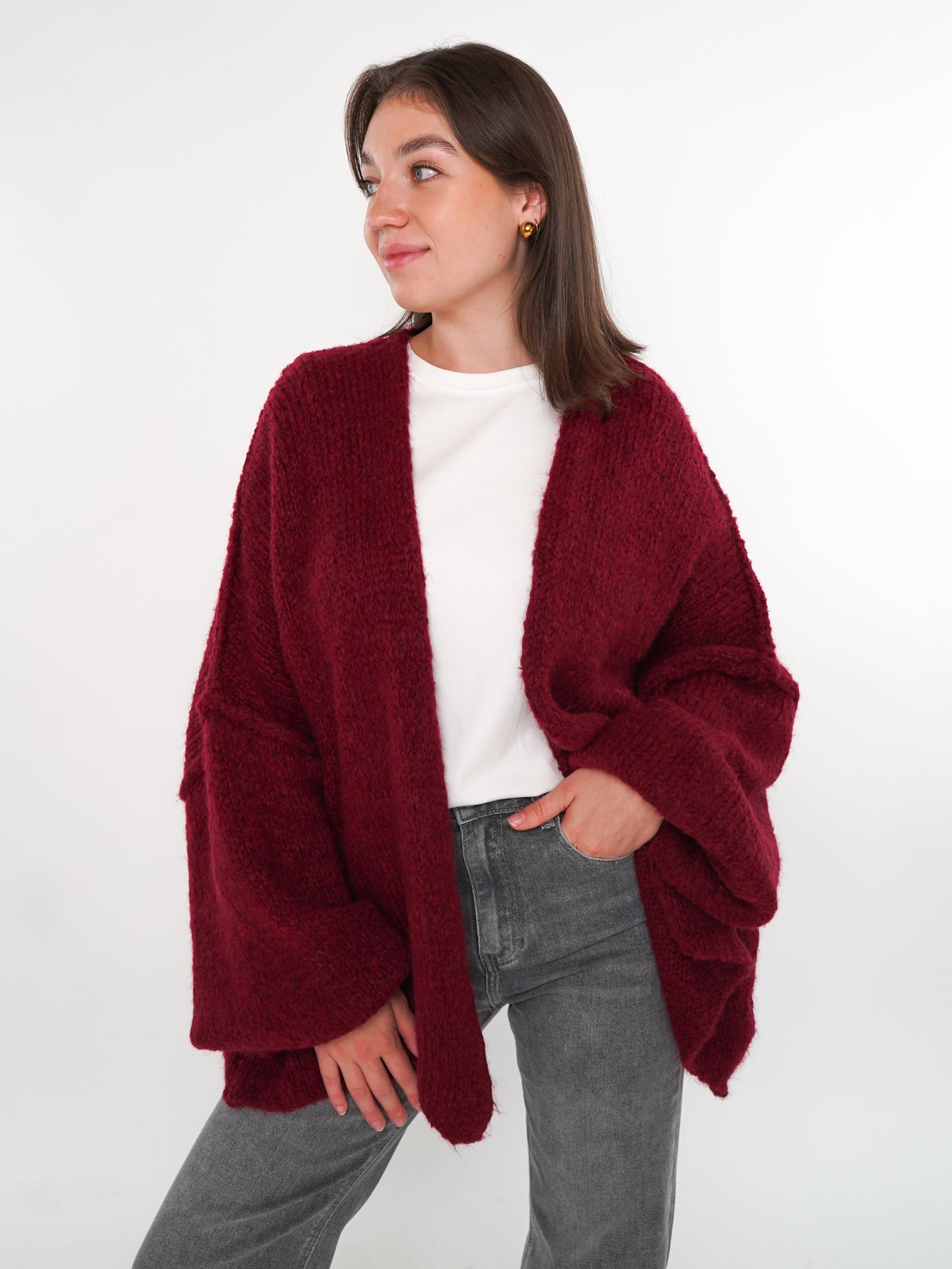 Cozy Strickjacke Felina - Bordeaux