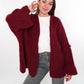 Cozy Strickjacke Felina - Bordeaux