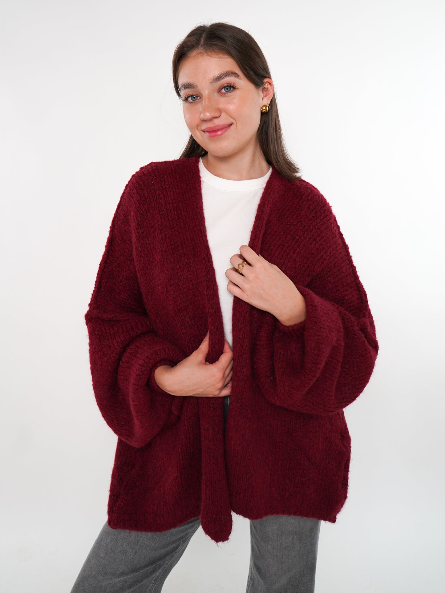 Cozy Strickjacke Felina - Bordeaux