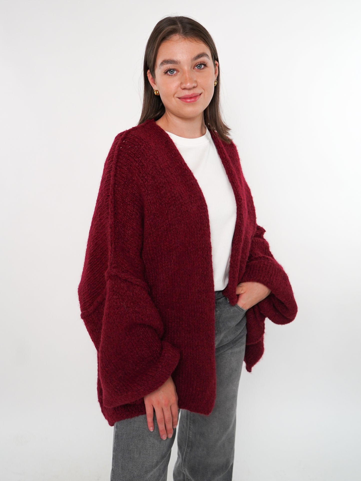 Cozy Strickjacke Felina - Bordeaux