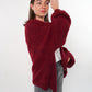 Cozy Strickjacke Felina - Bordeaux