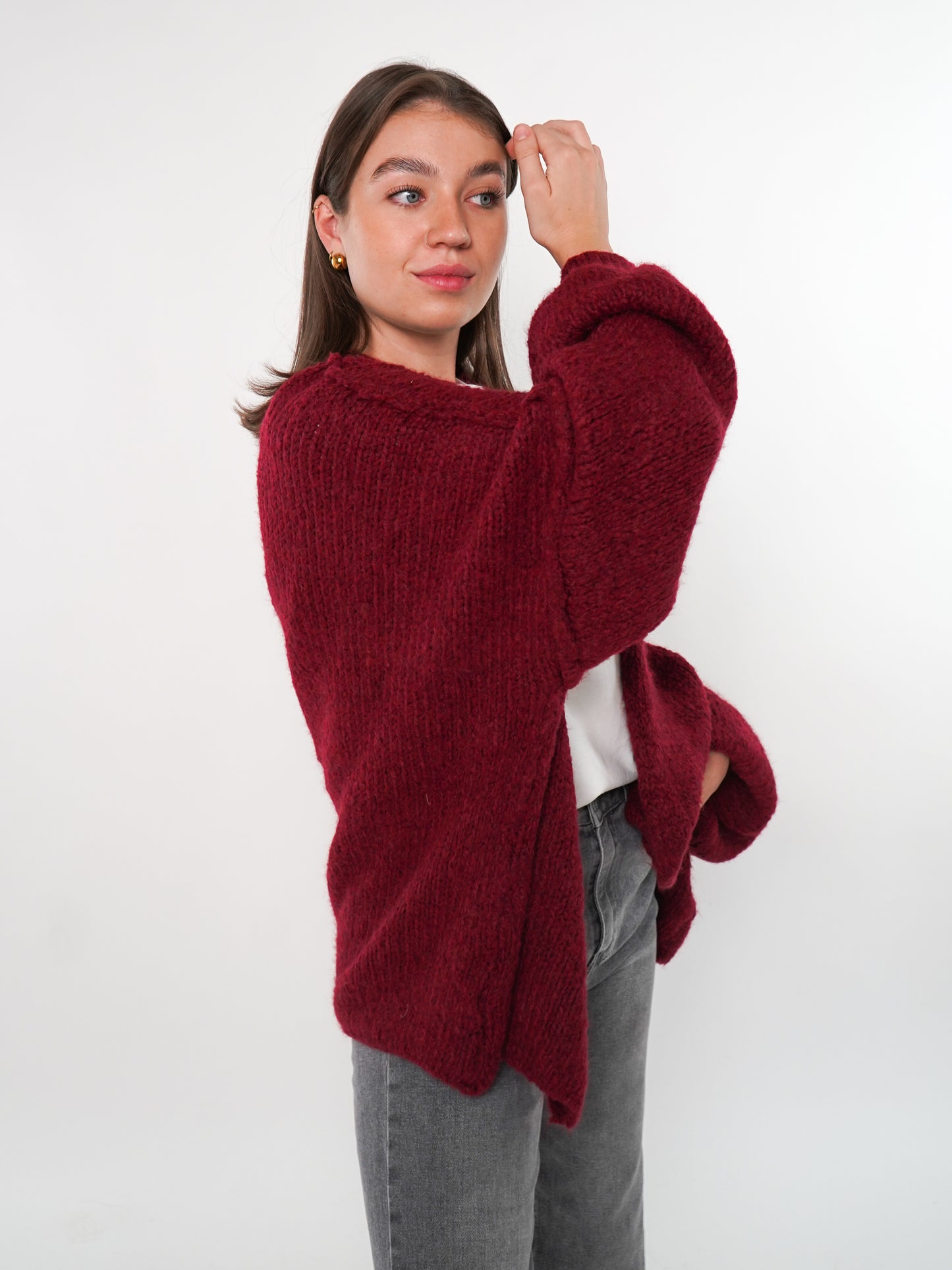 Cozy Strickjacke Felina - Bordeaux