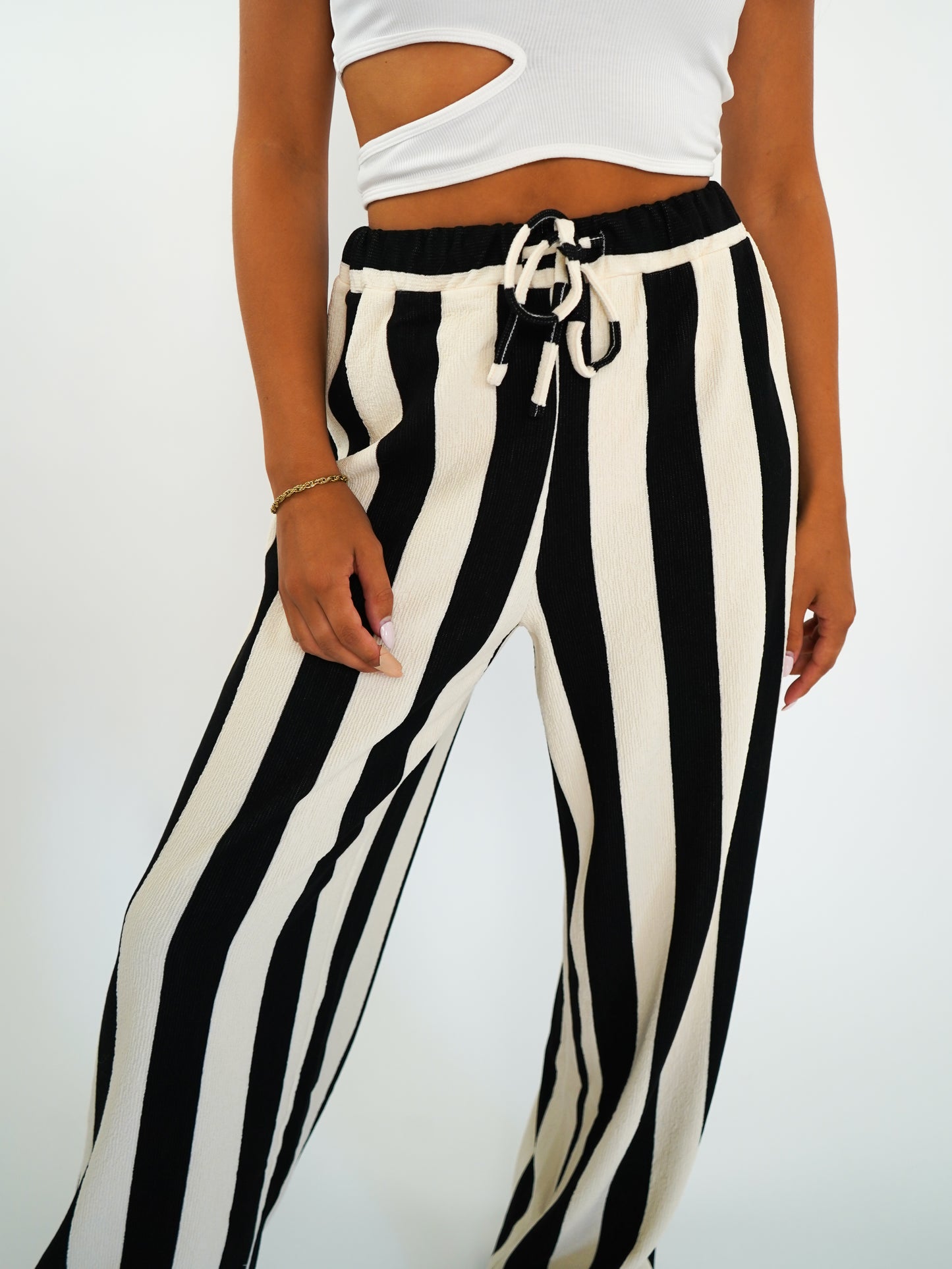 Striped Pants Loreen - Schwarz/Weiß