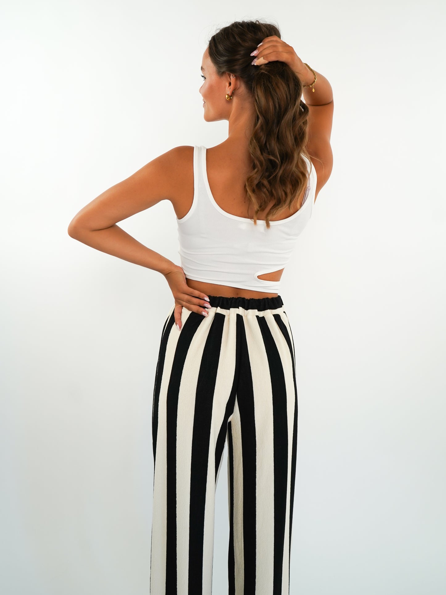 Striped Pants Loreen - Schwarz/Weiß