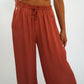 Silky Wide Leg Hose Charlie - Rostbraun