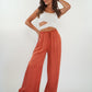 Silky Wide Leg Hose Charlie - Rostbraun