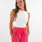 Striped Shorts Musselin - Pink/Rot