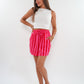 Striped Shorts Musselin - Pink/Rot