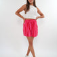 Striped Shorts Musselin - Pink/Rot