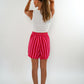 Striped Shorts Musselin - Pink/Rot