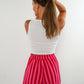 Striped Shorts Musselin - Pink/Rot