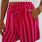 Striped Shorts Musselin - Pink/Rot