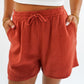 Musselin Shorts - Rostbraun