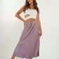 Silky Sleek Midirock - Mauve