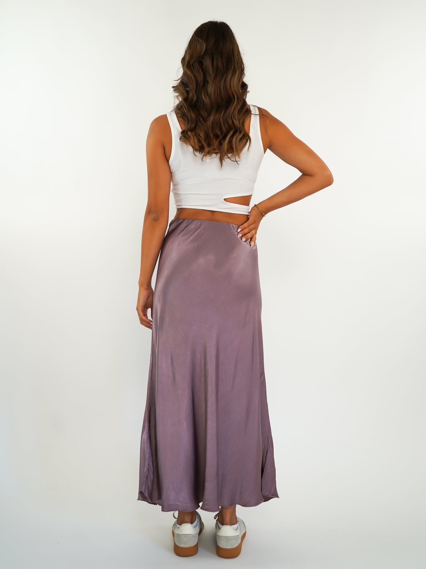 Silky Sleek Midirock - Mauve