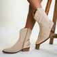 Cowboy Boots Low - Beige