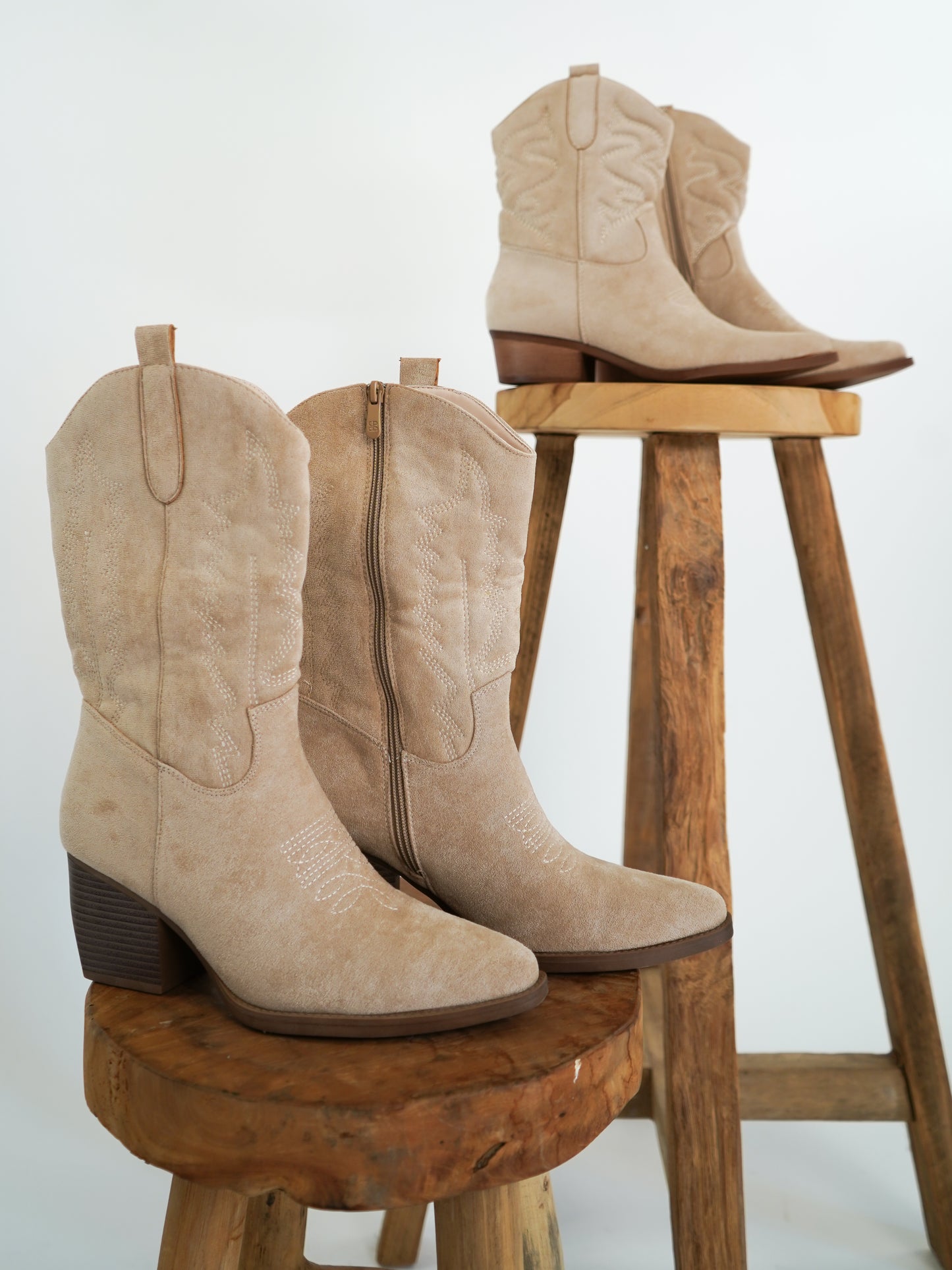 Cowboy Boots Low - Beige