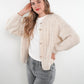 Zopfmuster Strickjacke Alexa - Creme