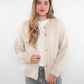 Zopfmuster Strickjacke Alexa - Creme