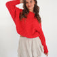 Braided Sweater Carlotta - Rot