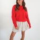 Braided Sweater Carlotta - Rot