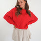 Braided Sweater Carlotta - Rot