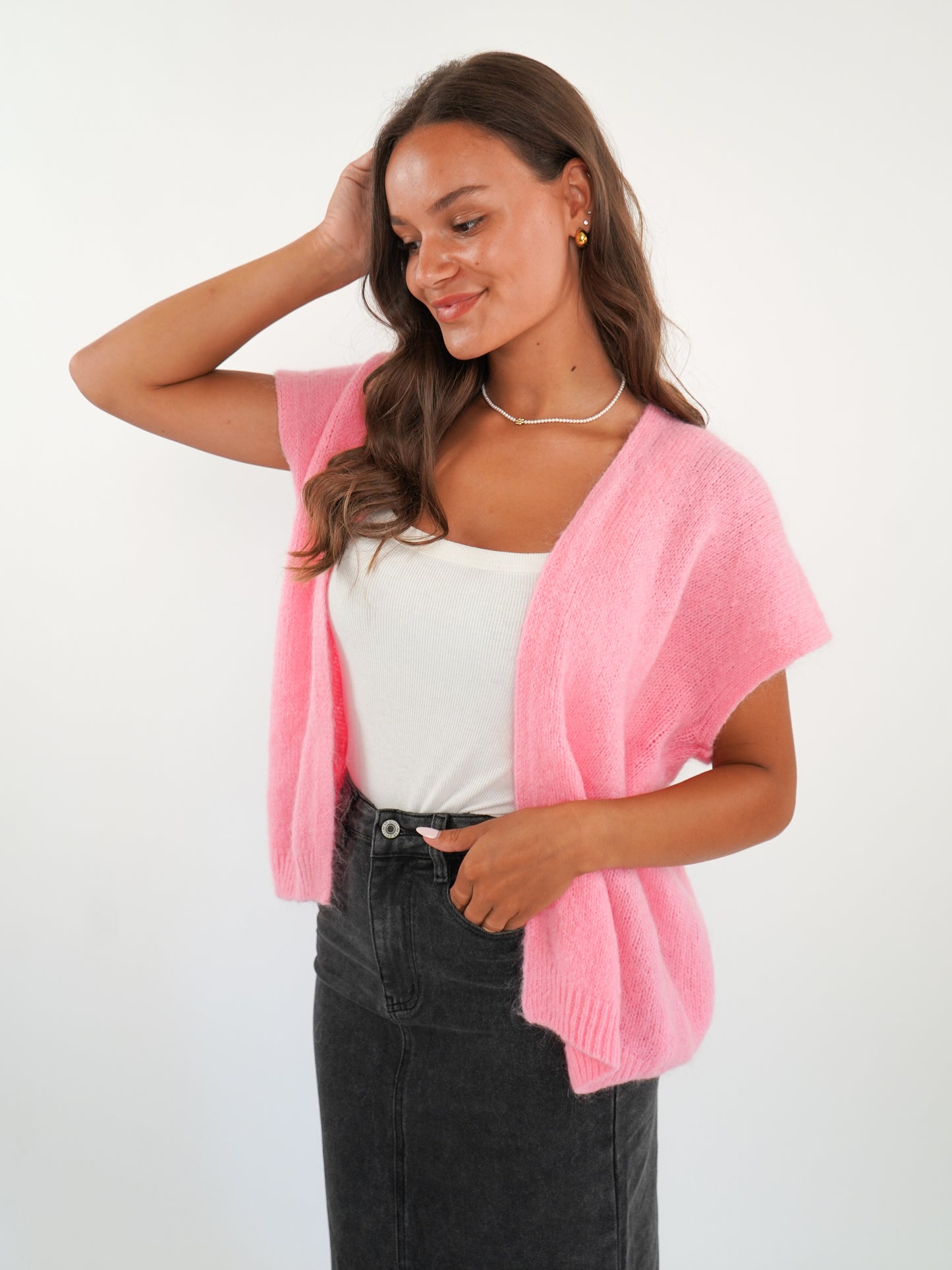 ZWEITELIEBE 820 Cardigan Weste Gloria - Pink Sky - vom Umtrausch ausgeschlossen