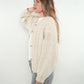 Zopfmuster Strickjacke Alexa - Creme