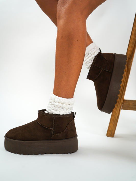 Classic Plateau Mini Boots - Dunkelbraun