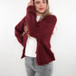 Zopfmuster Strickjacke Alexa - Bordeaux