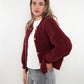 Zopfmuster Strickjacke Alexa - Bordeaux